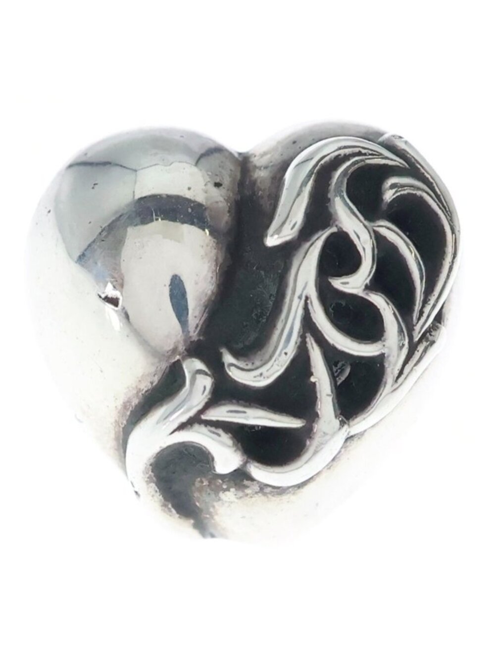Chrome Hearts Stick Pin CH Hrt Pin Heart Motif Silver Earrings